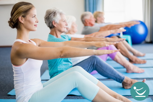 Mat pilates class at MB Fit Studio in Solana Beach