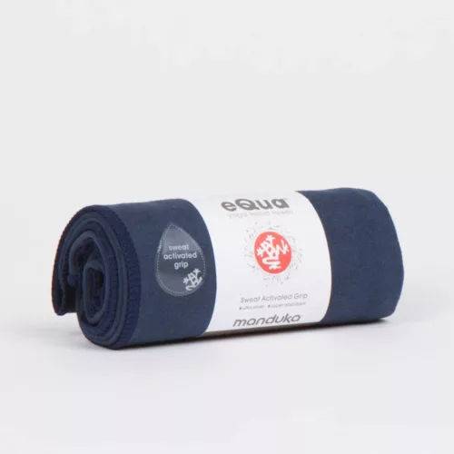 Manduka eQua Yoga Hand Towel in midnight blue available from MB Fit Studio in Solana Beach